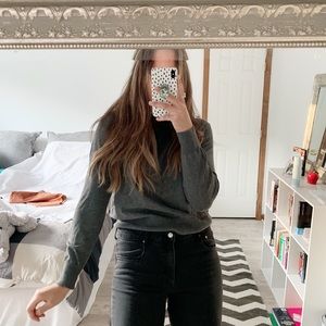 Basic grey turtleneck sweater